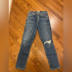 AGOLDE - Only worn twice! Distressed Skinny Knee Jean